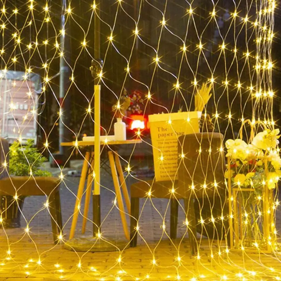 Cortina de 200 Luces Calida de 3 X 2M de 220V