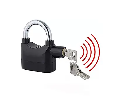 Candado Para Bicicleta O Moto Con Llaves Y Alarma Anti Robo