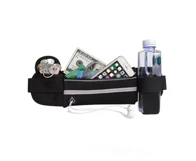 Riñonera Deportiva Impermeable Running Porta Botella y Celular