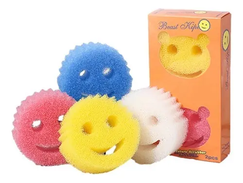 Esponjas Doble Cara Para Lavar Platos Vajilla Pack X2
