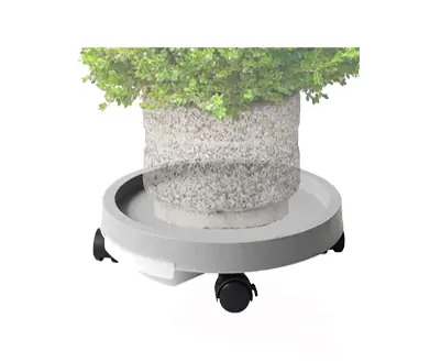 Soporte Con Ruedas Para Maceta Planta Con Orificio De Agua