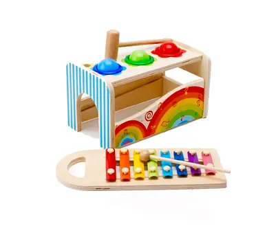 Xilófono De Madera Multifunción Juego Didáctico Niños