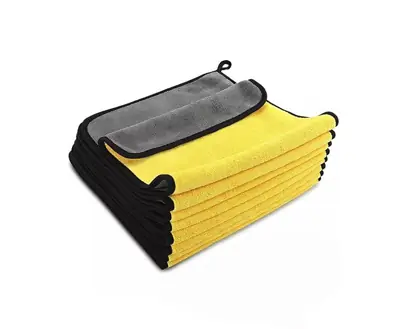 Pack 10 Paños Toalla Microfibra Gruesa para Lavado y Secado de Auto 60x30cm