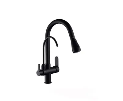Monocomando Canilla Mezclador Pico Flexible Con Conexión De Purificador