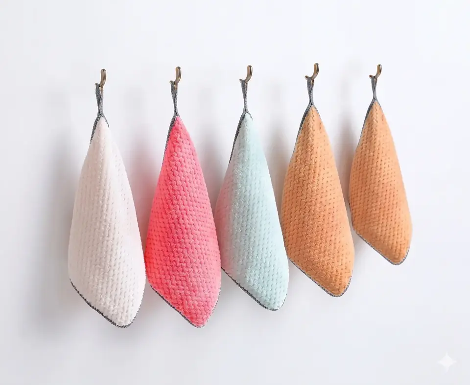 Pack 5 Paños Toalla De Cocina Absorbente Lavable 25x25cm