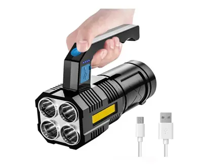Linterna Foco Farol Led De Mano Recargable Camping