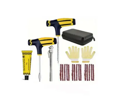 Kit Completo Repara Pinchazos Neumáticos Auto Moto Camioneta Tarugos