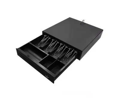 Cajon Para Caja Registradora Dinero Gaveta 5 Espacios Rj11 con 2 Llaves