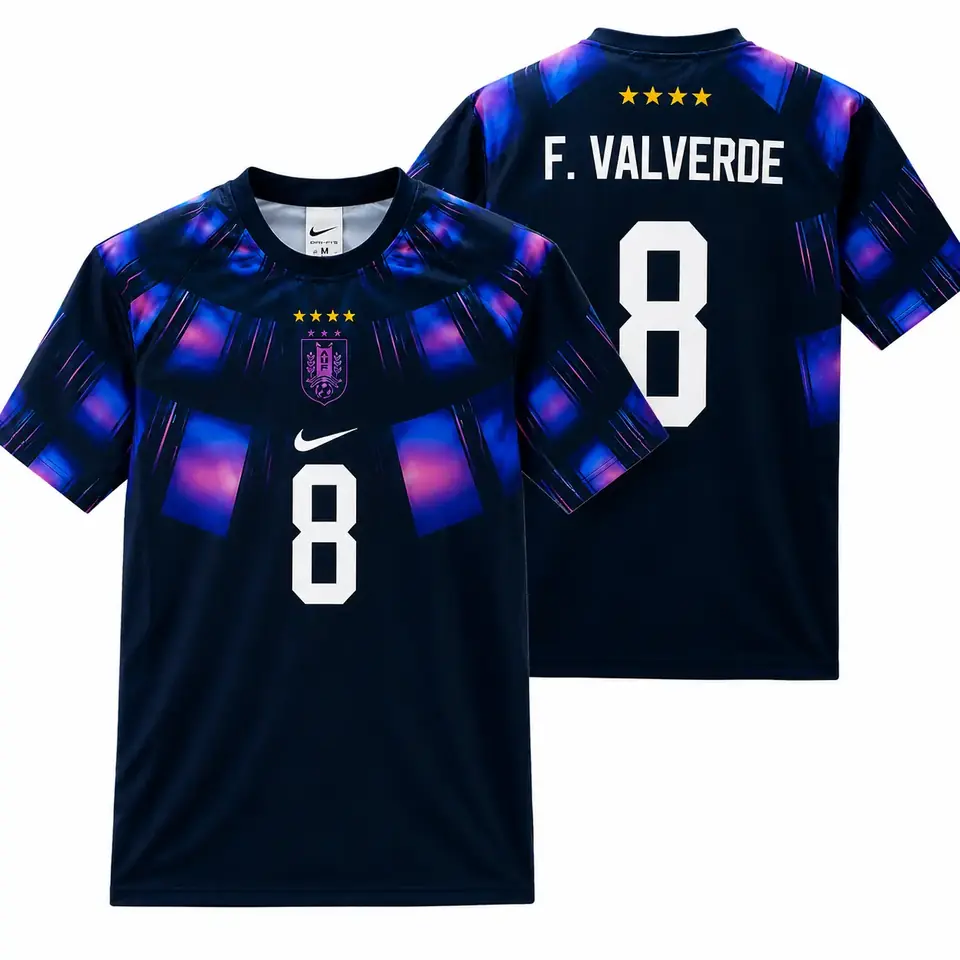Camiseta Alternativa Negra de Uruguay (Réplica) Negra