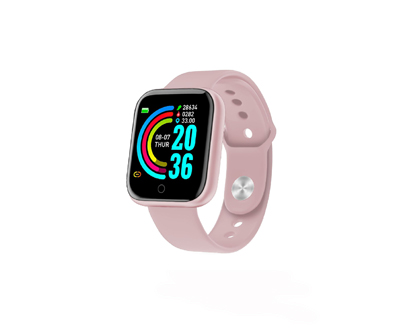 Reloj Smartwatch Bracelet Cuadrado Rosado