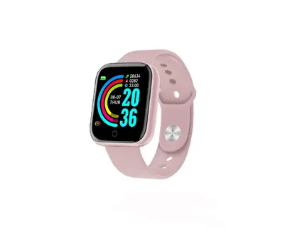 Reloj Smartwatch Bracelet Cuadrado Rosado