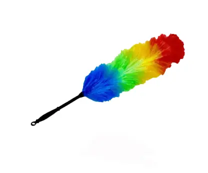 Plumero De Nylon Multicolor Anti Polvo Con Mango Flexible 70cm