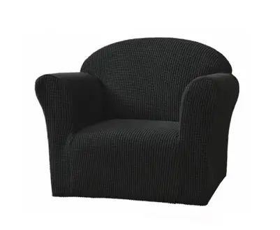 Funda Cubre Sillón 1 Cuerpo Corrugada Negro