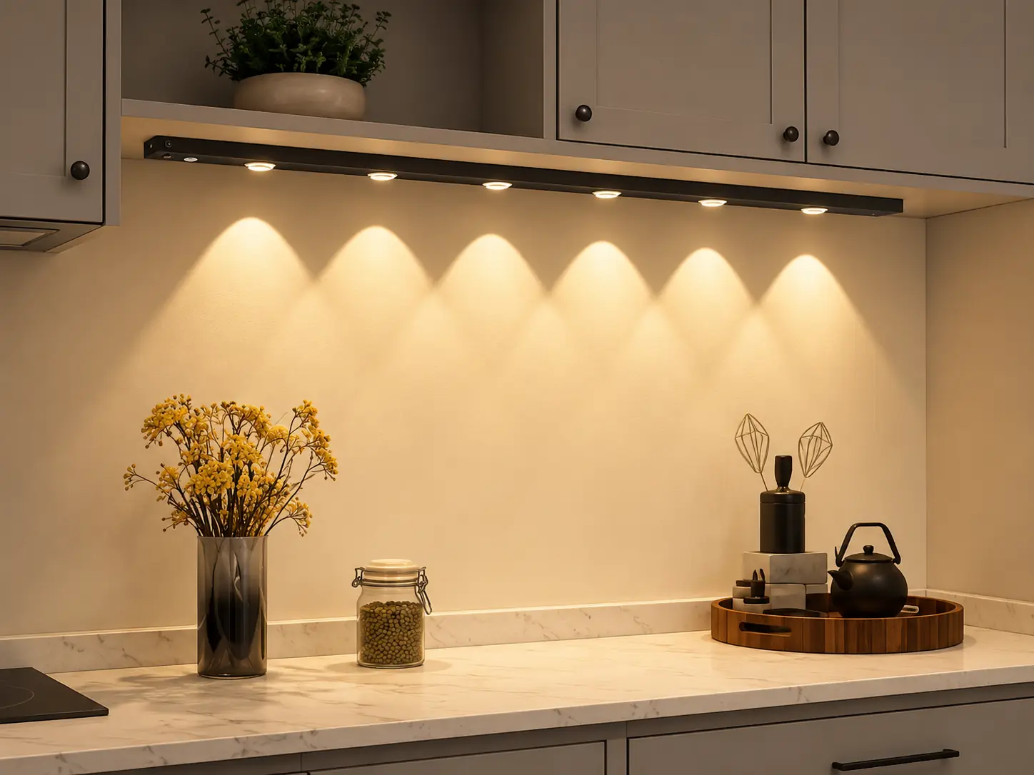 Luz Led Barra Regleta Bajo Mesada Efecto Colina Sensor De Movimiento 3 Modos y 3 Colores - 80cm