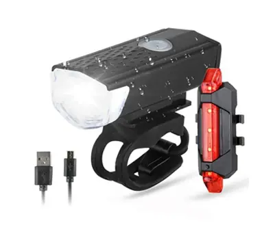 Kit Luces Led Bicicleta Delantera Y Trasera Recargables Usb