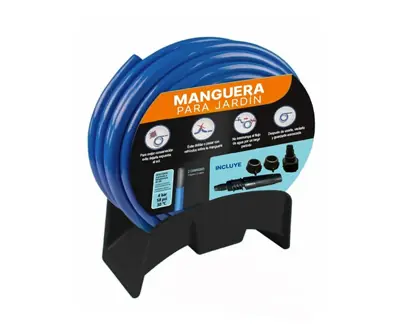 Manguera De Jardin Para Riego 20 Metros C/acoples Y Soporte