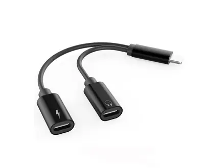 Cable Adaptador Para iPhone Auricular y Carga Doble 2en1