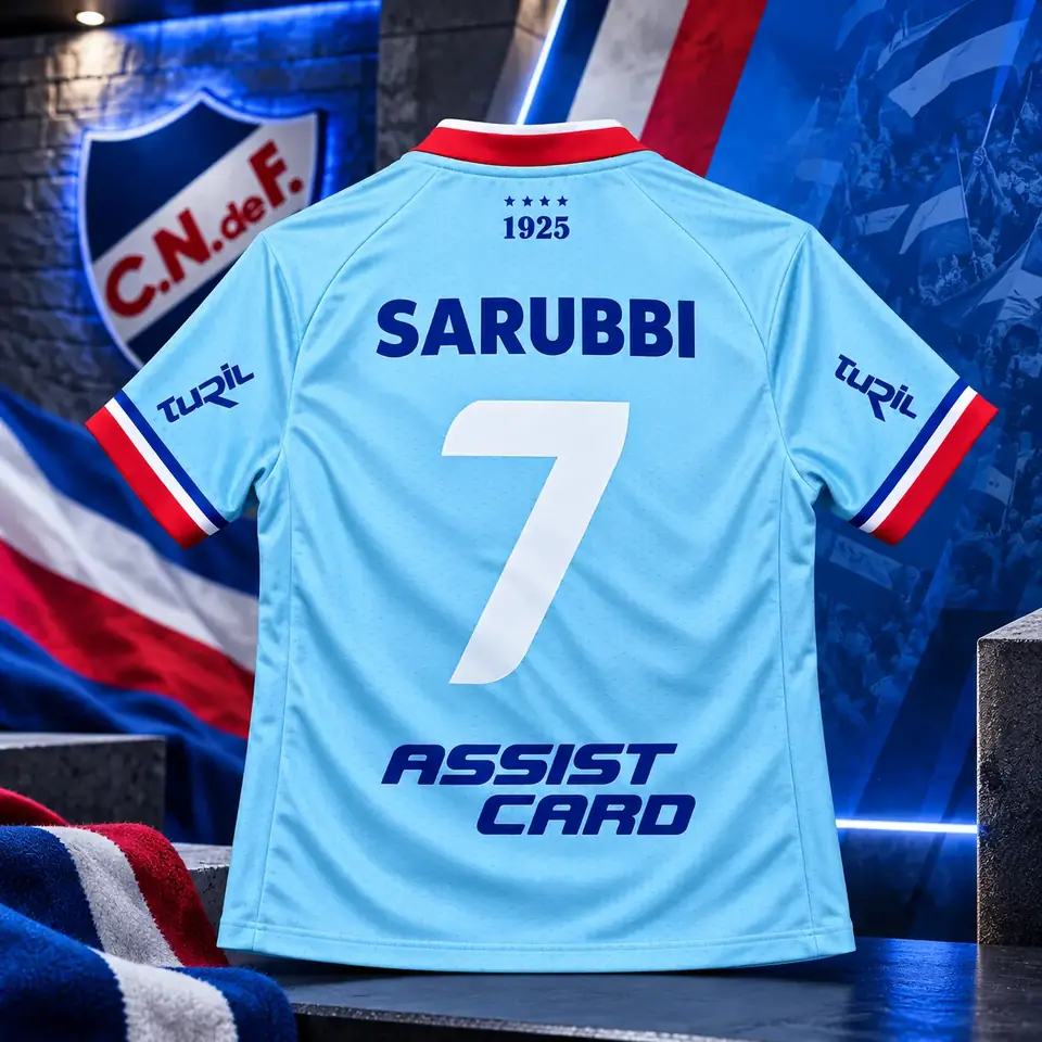 Camiseta de Nacional 3da Alternativa Celeste (Réplica)