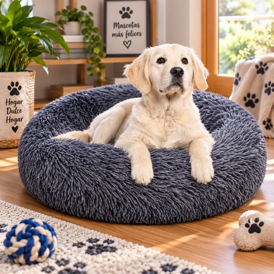 Cama Grande Para Mascotas Perro Lavable 60cm