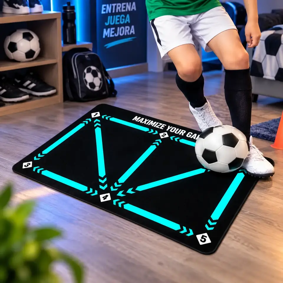 Alfombra De Entrenamiento Fútbol Habilidades Reacción Pelota 85x60cm