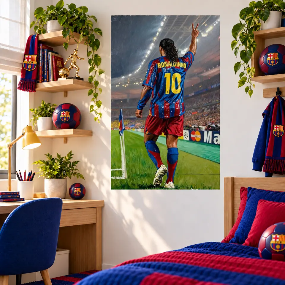 Póster Ronaldinho #10 – La Magia del Fútbol ⚽