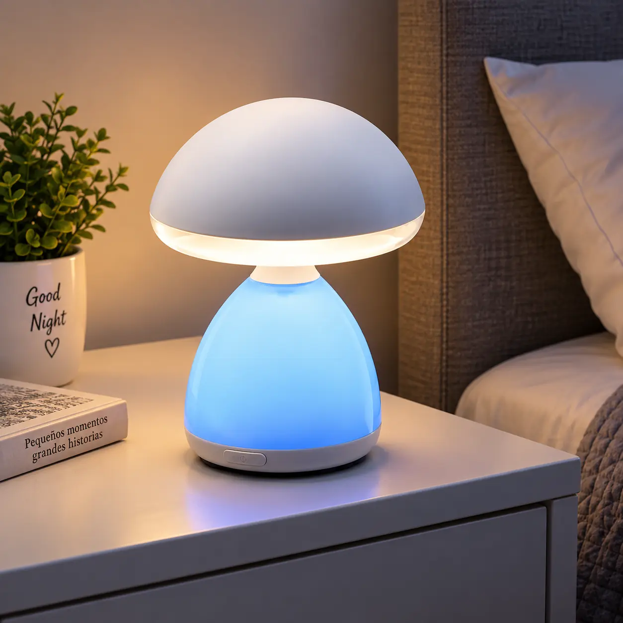 Lampara de Led en Forma de HONGO RGB Recargable