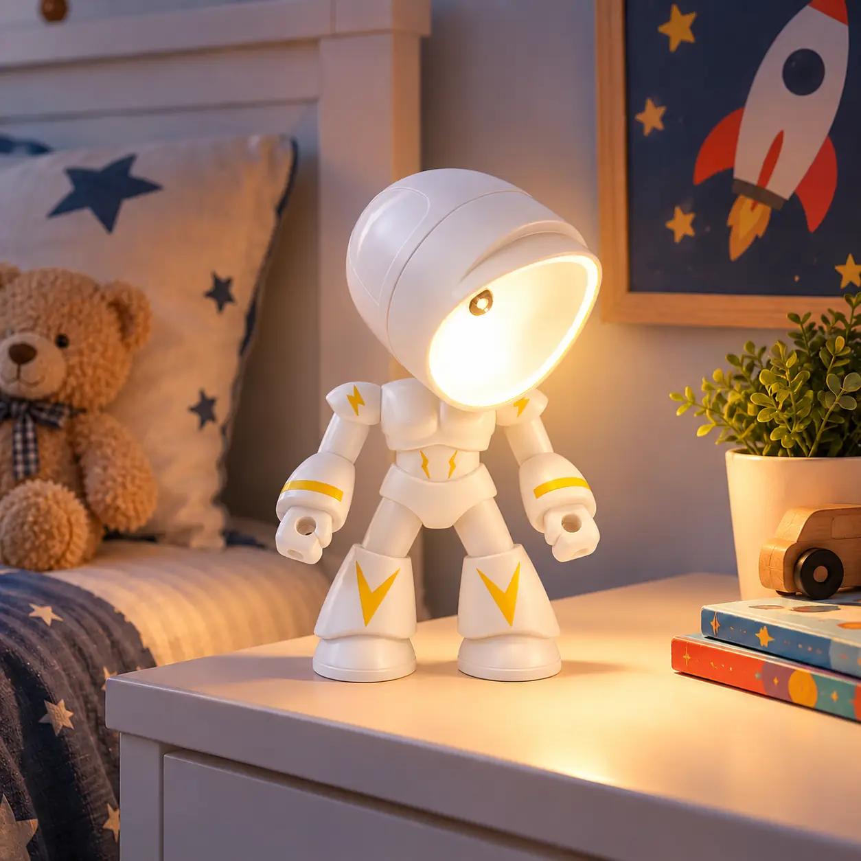 Lampara Portatil Led Diseño de Heroe Blanco y varios colores