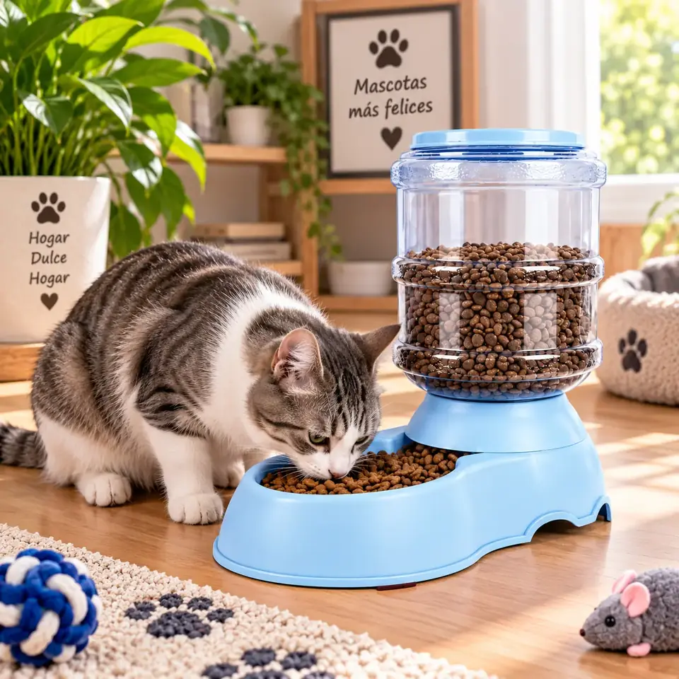 Comedero Automático Para Mascotas Gatos 3.8lts