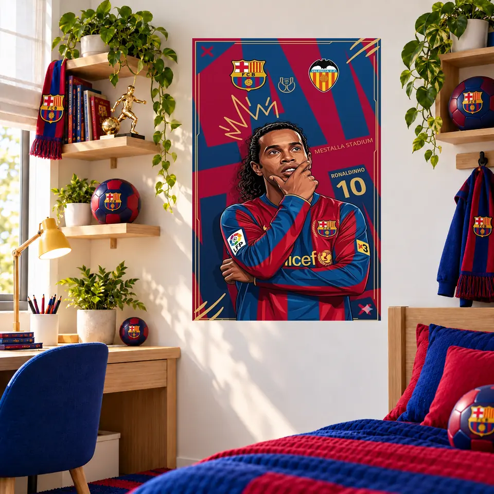 Póster Fútbol Leyenda – Ronaldinho Pensativo #10