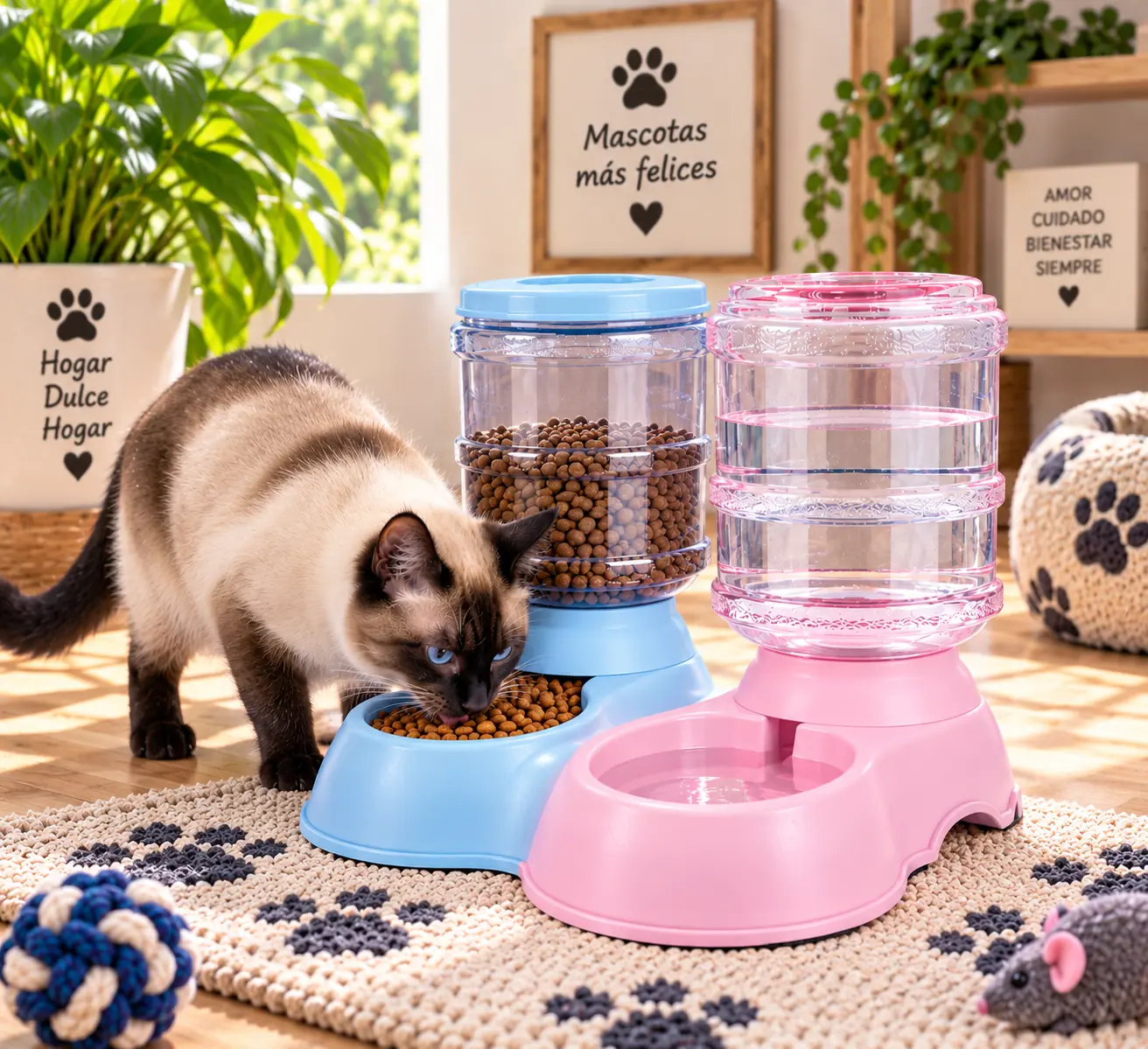 Comedero + Bebedero Automático Para Mascotas 3.8 Litros