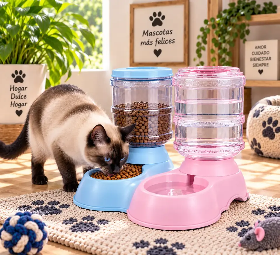 Comedero + Bebedero Automático Para Mascotas 3.8 Litros