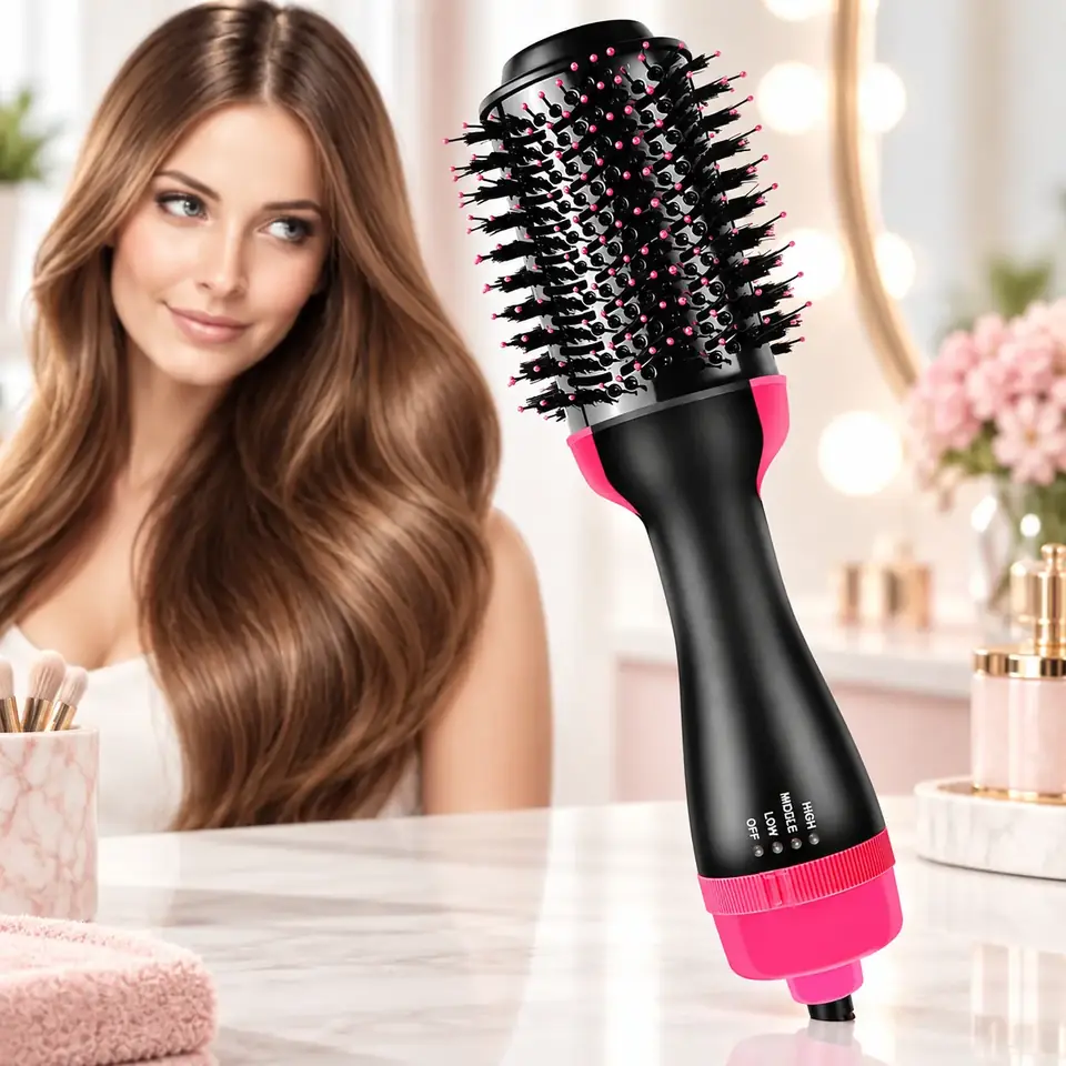 Cepillo Alisador Secador 360º Brushing Peine Anti Frizz