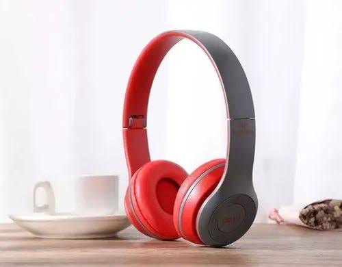 Auricular Vincha Bluetooth P47 / Fm, Sd Color Rojo