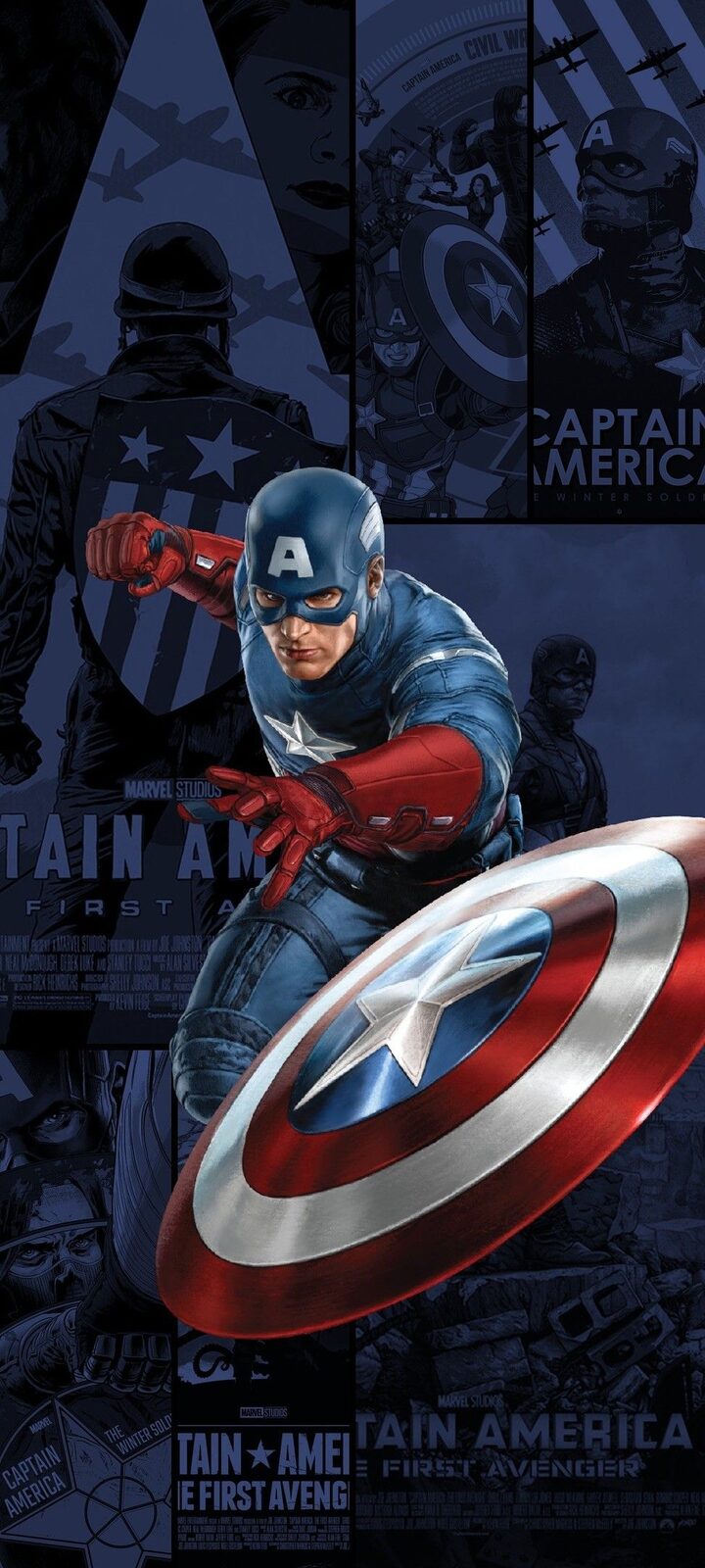 Poster Capitan America - Heroe en Accion