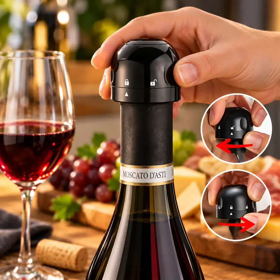 Tapón Para Botellas De Vino Bebidas Tapa Al Vacío