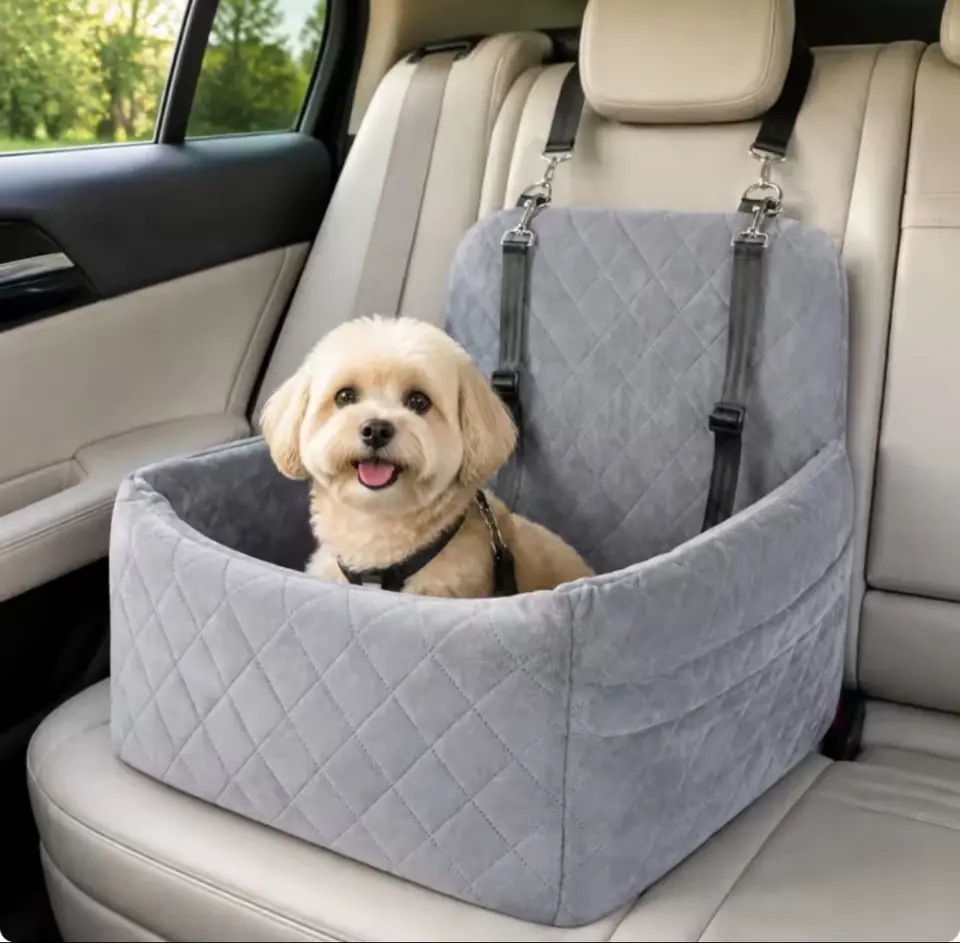 Bolso Transportador De Mascotas Para Asiento Auto Perro Gato