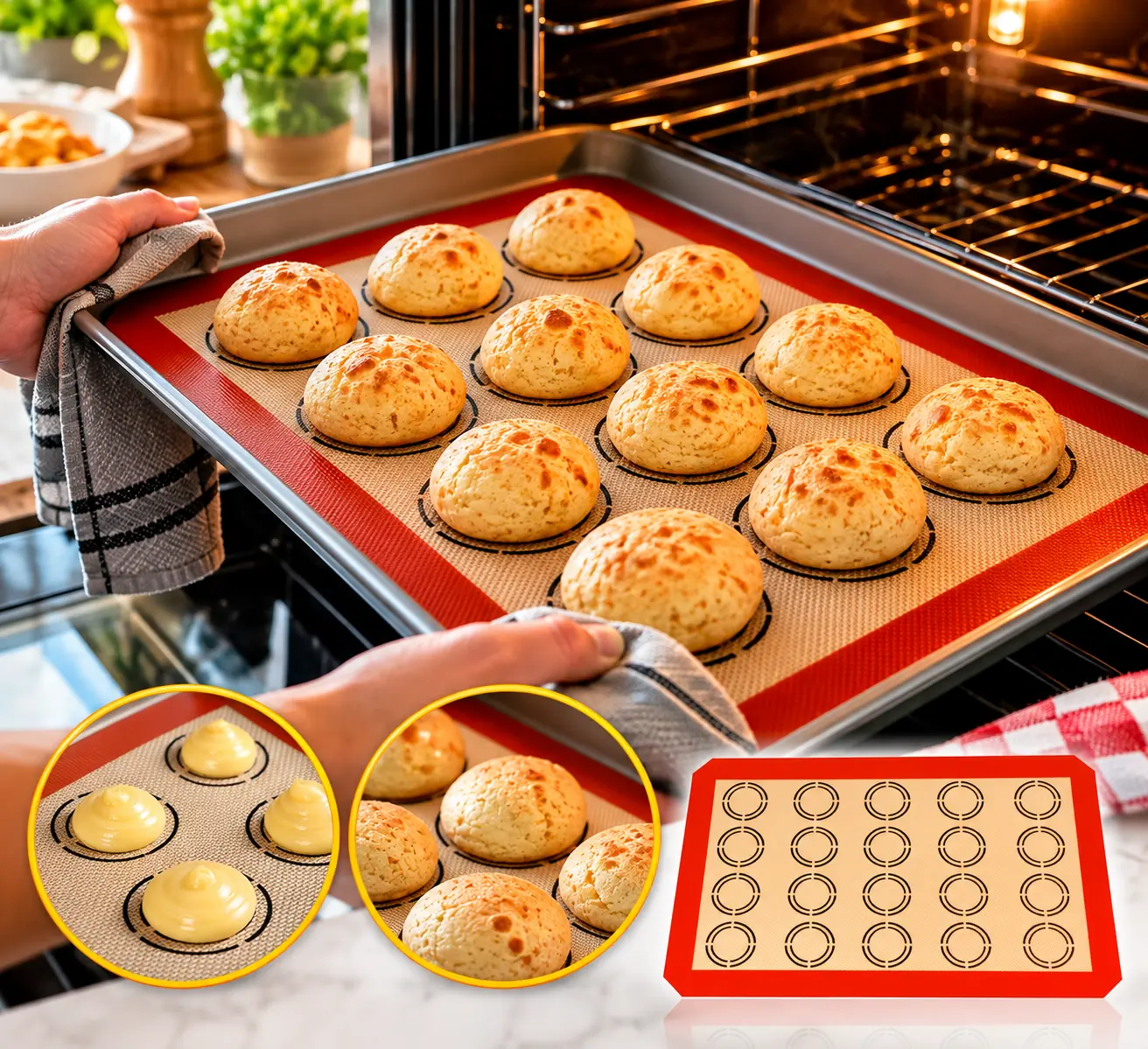 Tapete De Silicona Círculos Macarons Pastelería