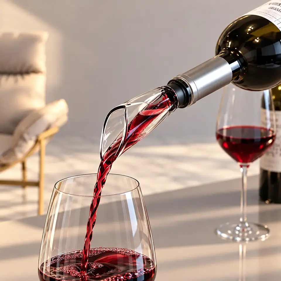 Pico Vertedor De Vino Cortagotas Acero Para Botella