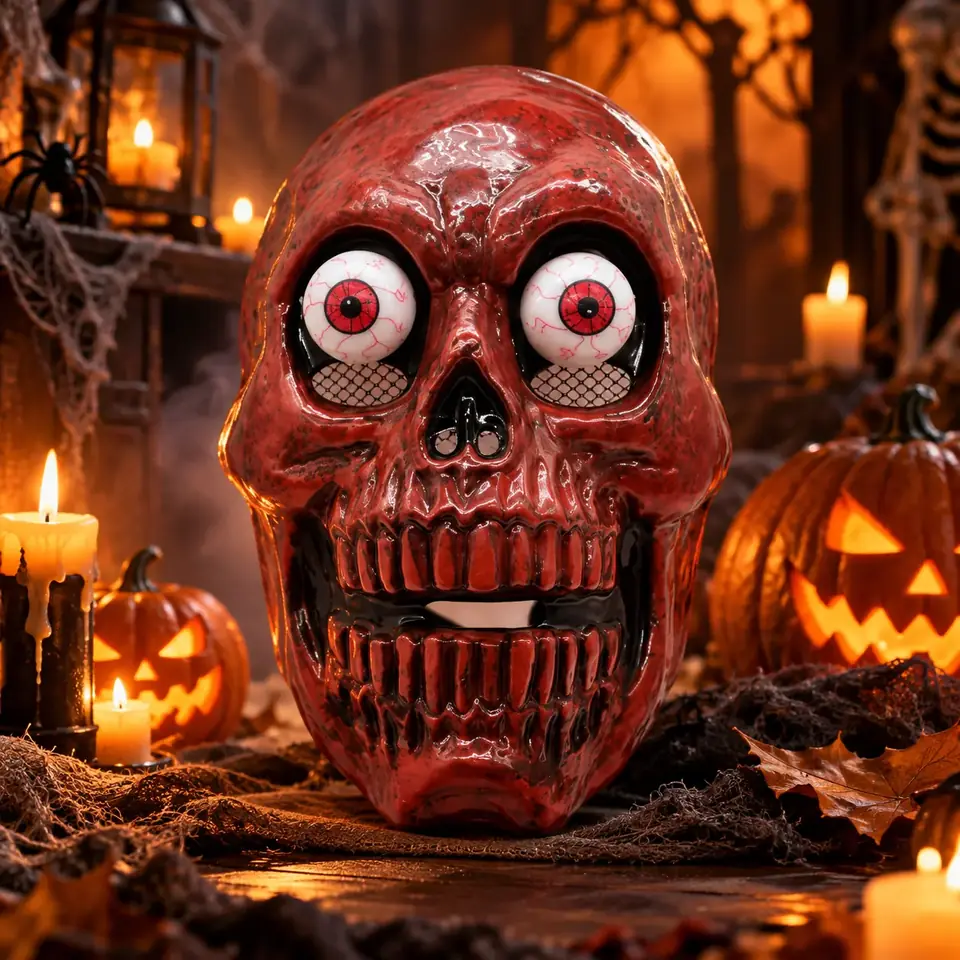 Máscara zombi con Ojos Moviles para Halloween varios Colores