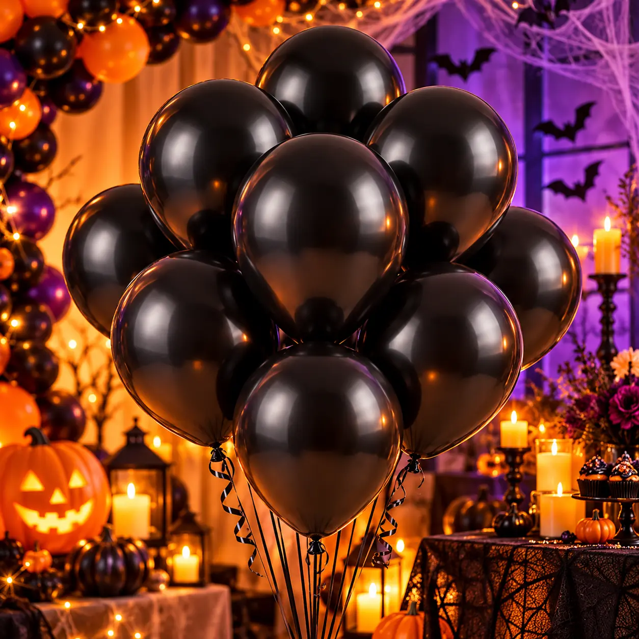Globos lisos negros x50unidades 12"