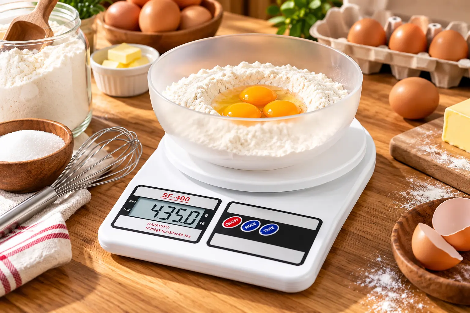 Balanza De Cocina Digital Precisión Pantalla 1g a 10kg SF-400