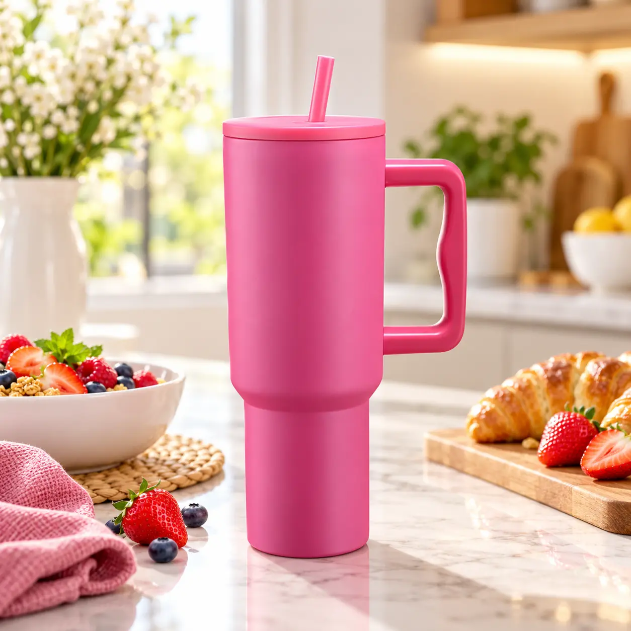 Vaso Jarra Acero Termica 1L Con Tapa Antiderrame Y Sorbito