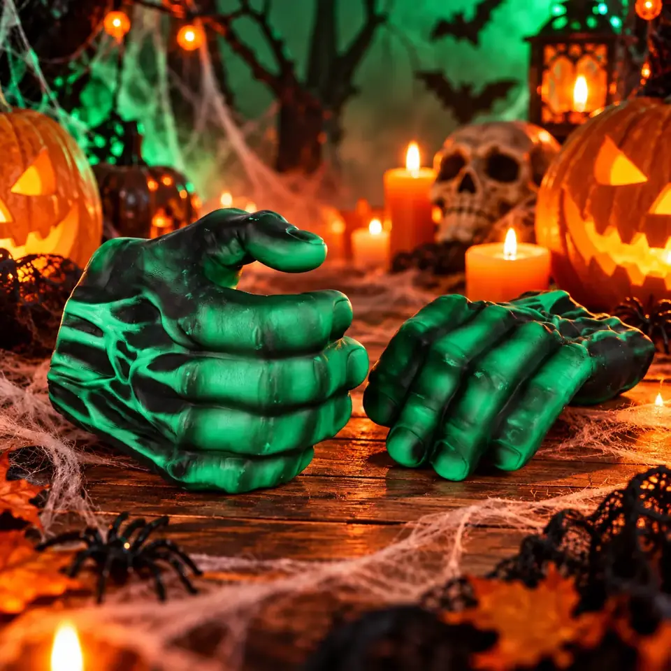 Manos Verdes de monstruo para tu Look terrorífico