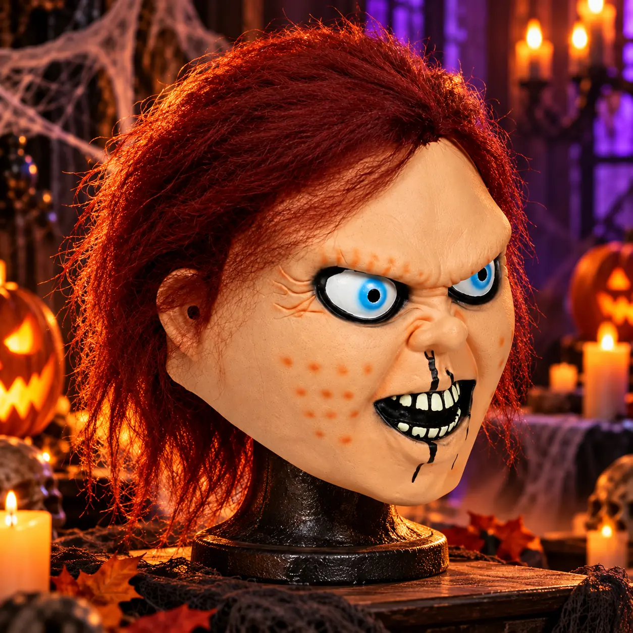 Máscara muñeco diabolico para Halloween