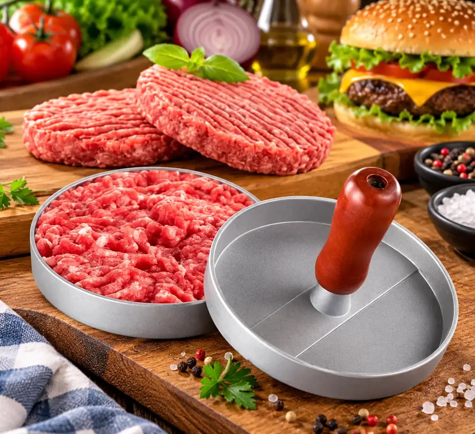 Molde Prensa Plancha De Metal Para Hacer Hamburguesas