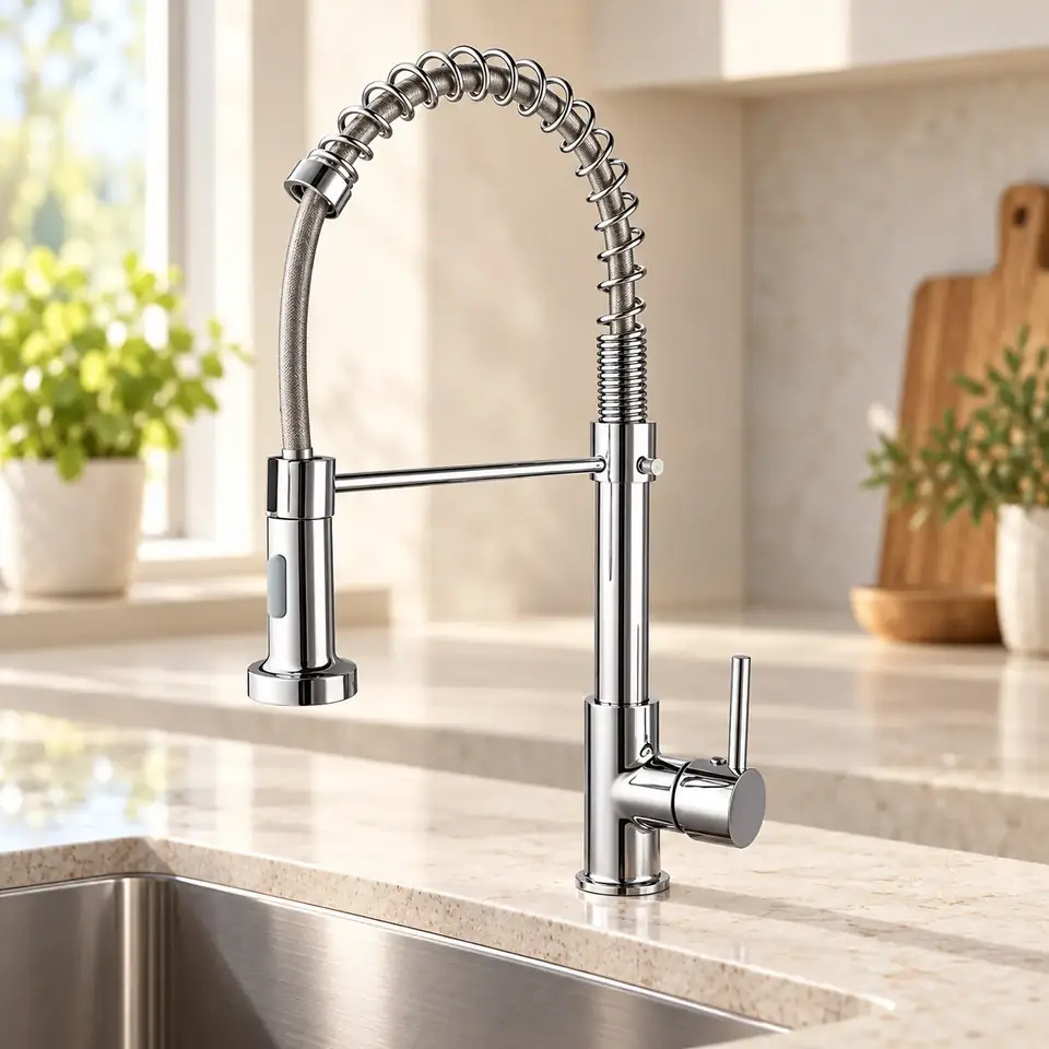 Monocomando Moderno Canilla Grifo Cocina Mezclador Con Pico Flexible