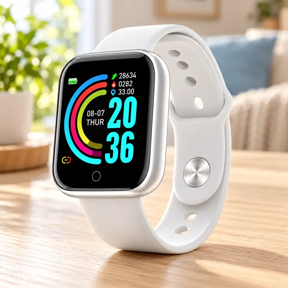 Reloj Smartwatch Bracelet Cuadrado Blanco
