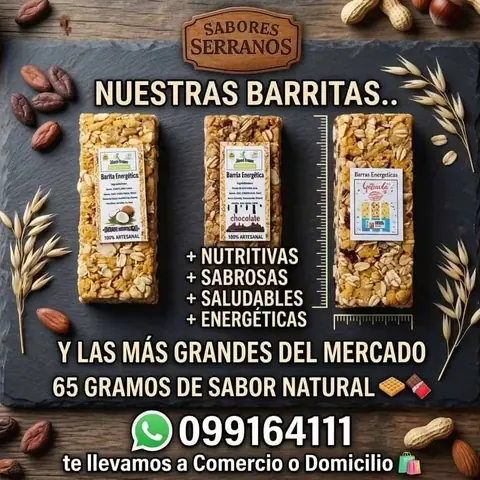 Pack x 6 BARRITAS ENERGÉTICAS Y SALUDABLES