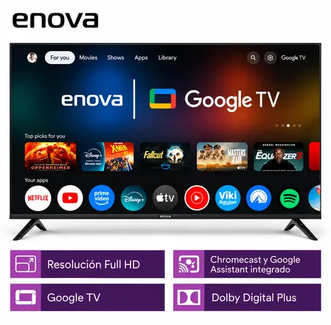Smart TV Enova 50" Full HD Google TV