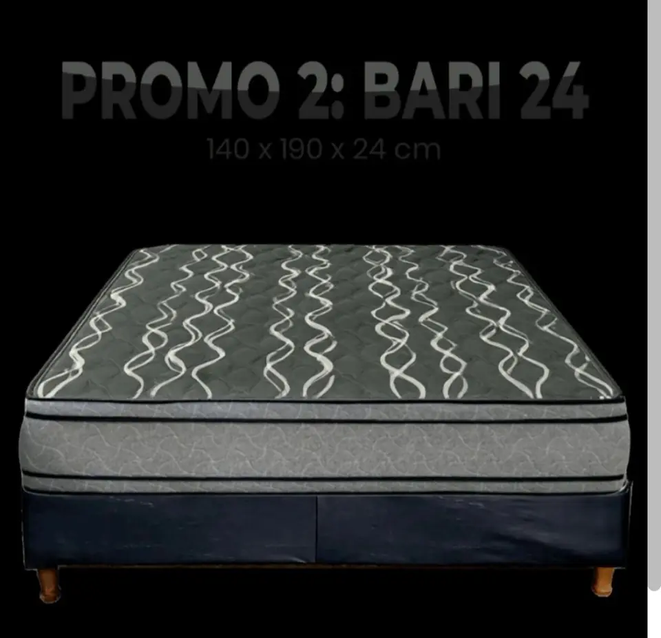 Sommier Bari 2 1/2 Plazas 140 x 190 cm con Colchón 24 cm